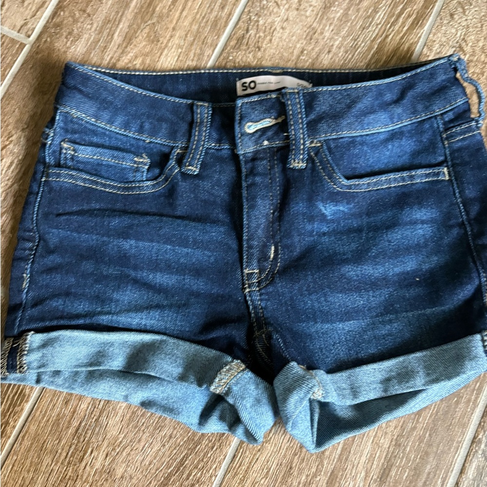 SO Women's Dark Blue Jean Shorts